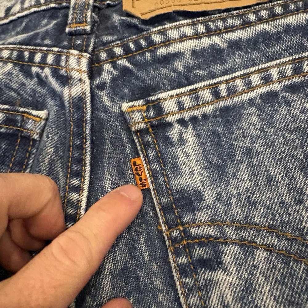 Vintage Levi's 550 Jeans USA Acid Wash Orange Tab 28x32 Made In USA 80's 90's - Picture 14 of 14
